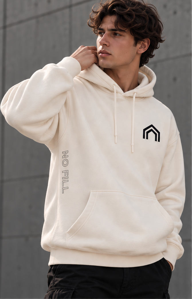 NOFILL LINE 01 Bone hoodie, front