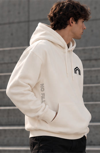 NOFILL LINE 01 Bone hoodie, side